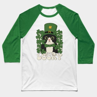 Lucky Tuxedo Neko Baseball T-Shirt